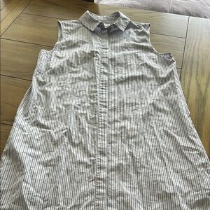 Equipment femme Sleeveless Striped Shirt Dress size medium